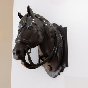 Horse head with bridle ,Wall Mounted Large Detailed Horse Head Modern Decor, home & living, wall decor, horse head, wall hangings,