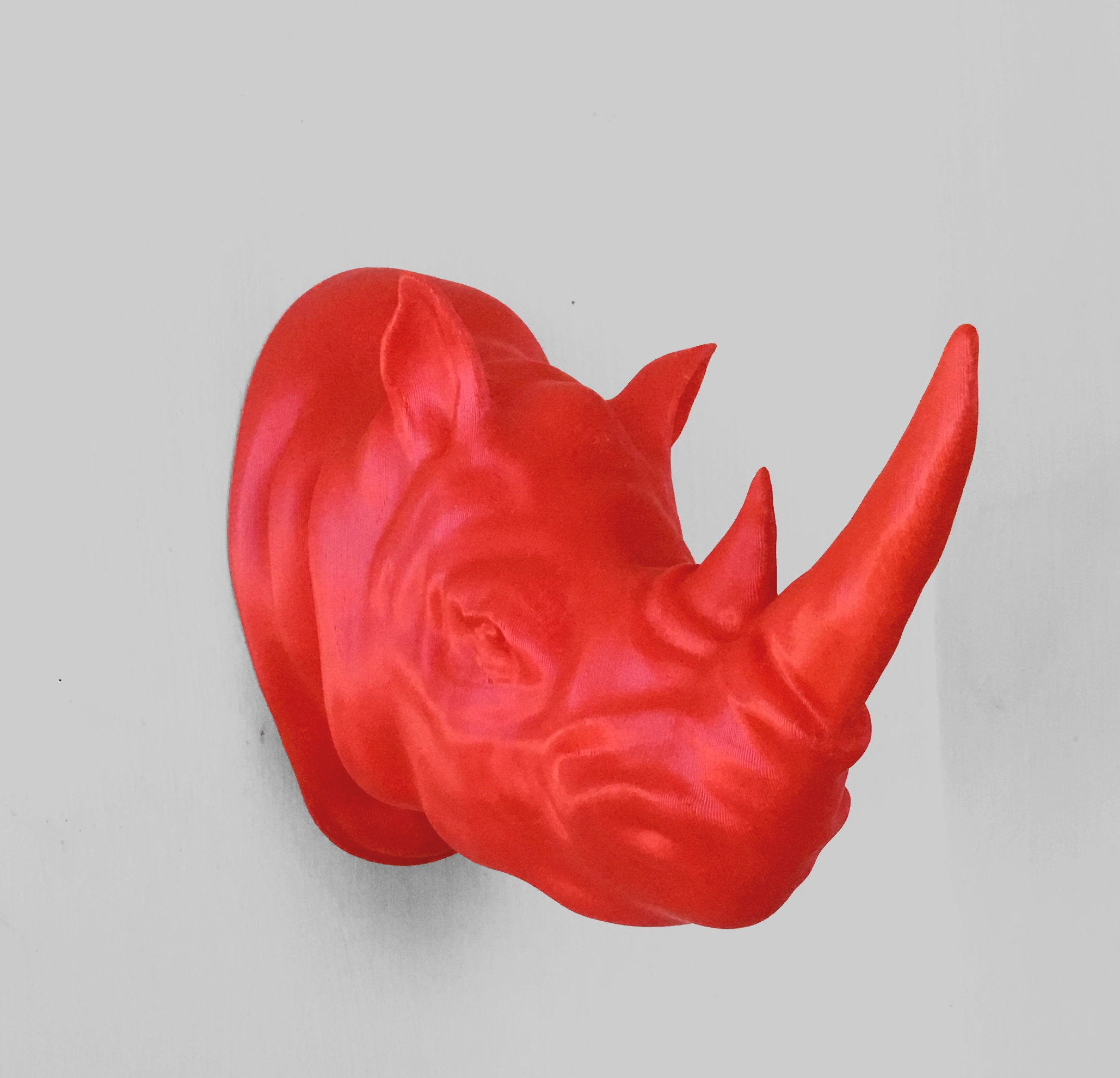 Rhino Head Sculpt Rhino Headwall Mount Art Wall Mounted Etsy