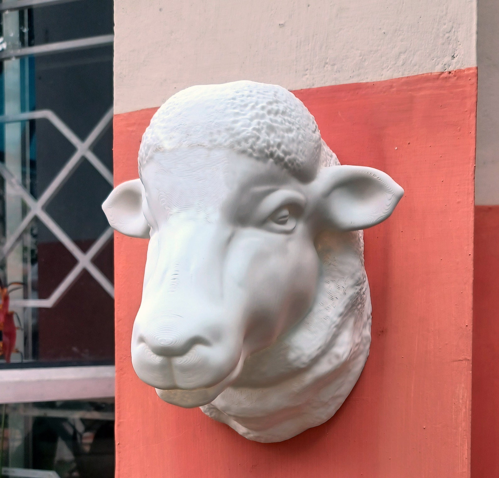 Sheep Head Wall Mount Farm Decor Etsy