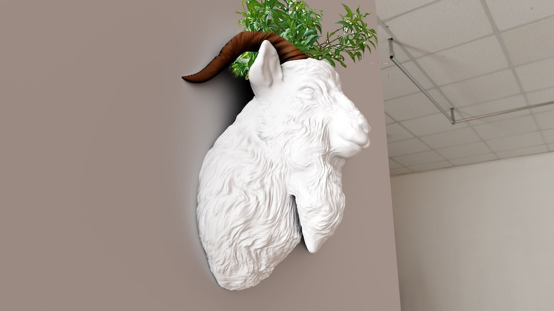 Goat Head Wall Planter, Mount, Succulent Pot, Vase, Bowl , Keychain