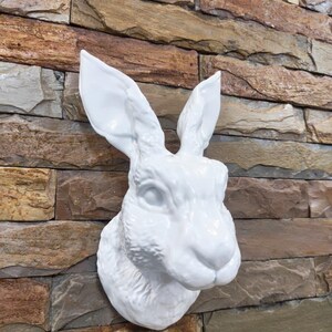 Wall Mounted Rabbit Head, Hare Wall Art - Etsy