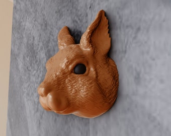 wall mounted squirrel head, wall art