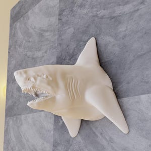 shark screaming head wall mount, animal decor, sculpture, Modern Decor, home & living, decor, ocean head, wall hangings, sea