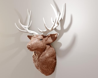 Red deer head wall mount Faux taxidermy home decor head/home decor/home & living/wall decor/faux taxidermy/antelope/ curiosities