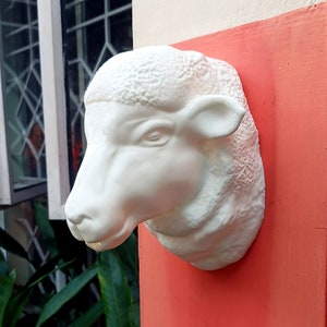 Sheep head wall mount, farm decor
