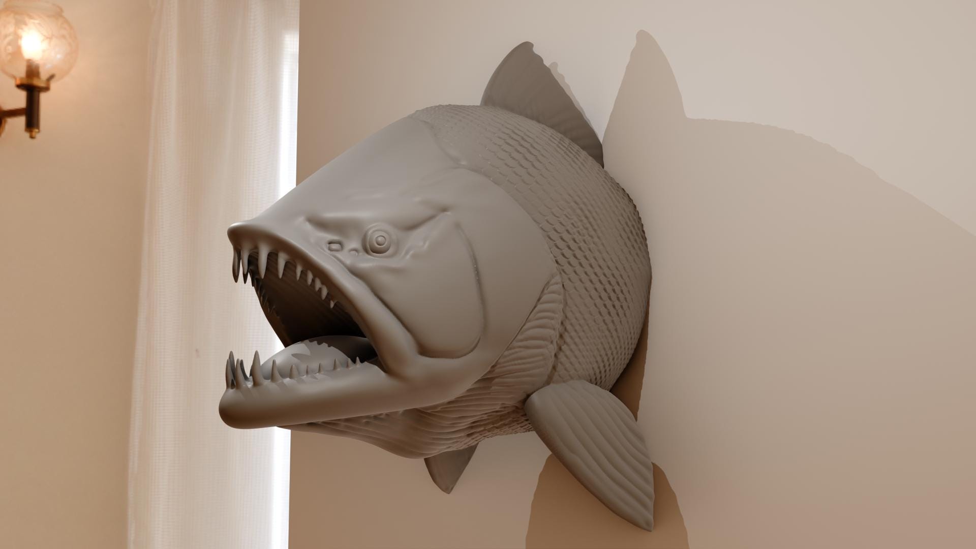 Piranha fish taxidermy - Etsy 日本