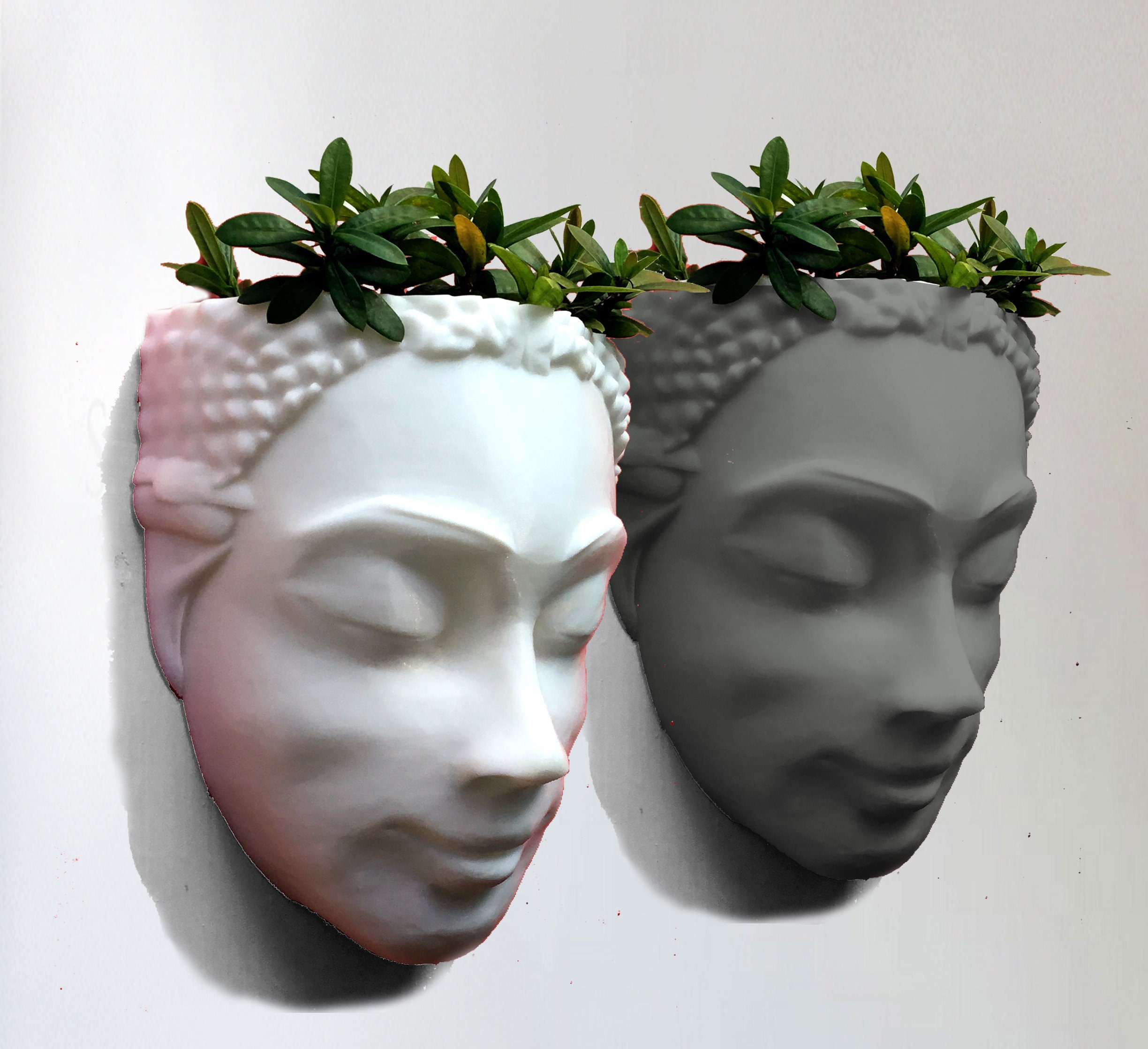 Jardinière visage de bouddha, maison et espace de vie, jardinage extérieur, jardinières et pots, jardinières d'intérieur, jardinière en tête, jardiniè