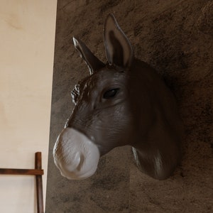 donkey head,Wall Mounted 3d jungle animal Head Modern Decor,home decor, home & living,safari, farm,  wall hangings