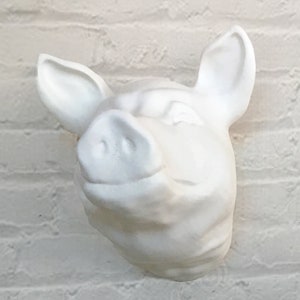 Pig head wall mount, animal wall mount, animal head statue, home and living, home decor, wall decor, wall hangings, animal, decor