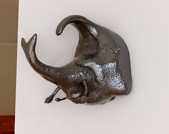 サイカブトムシの頭の壁掛け、フェイク剥製、ホームデコレーション