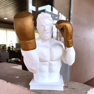 Boxing statue for home decor for sports motivation
