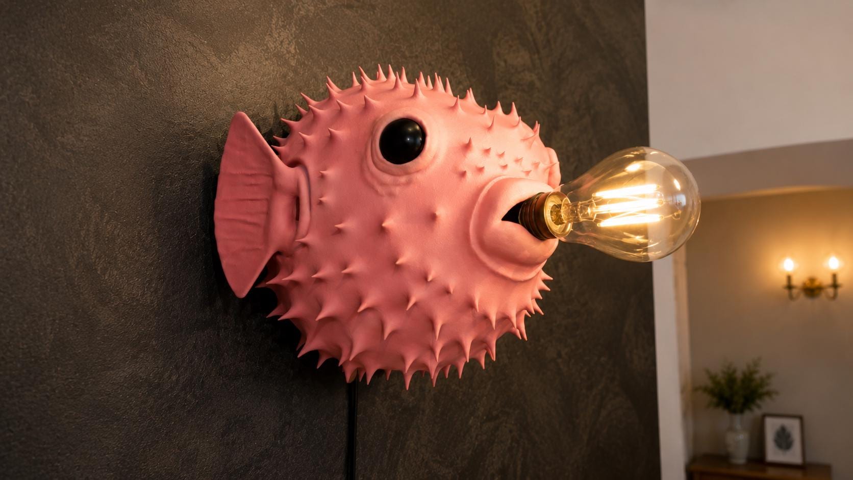 Puffer fish lamp - Etsy 日本