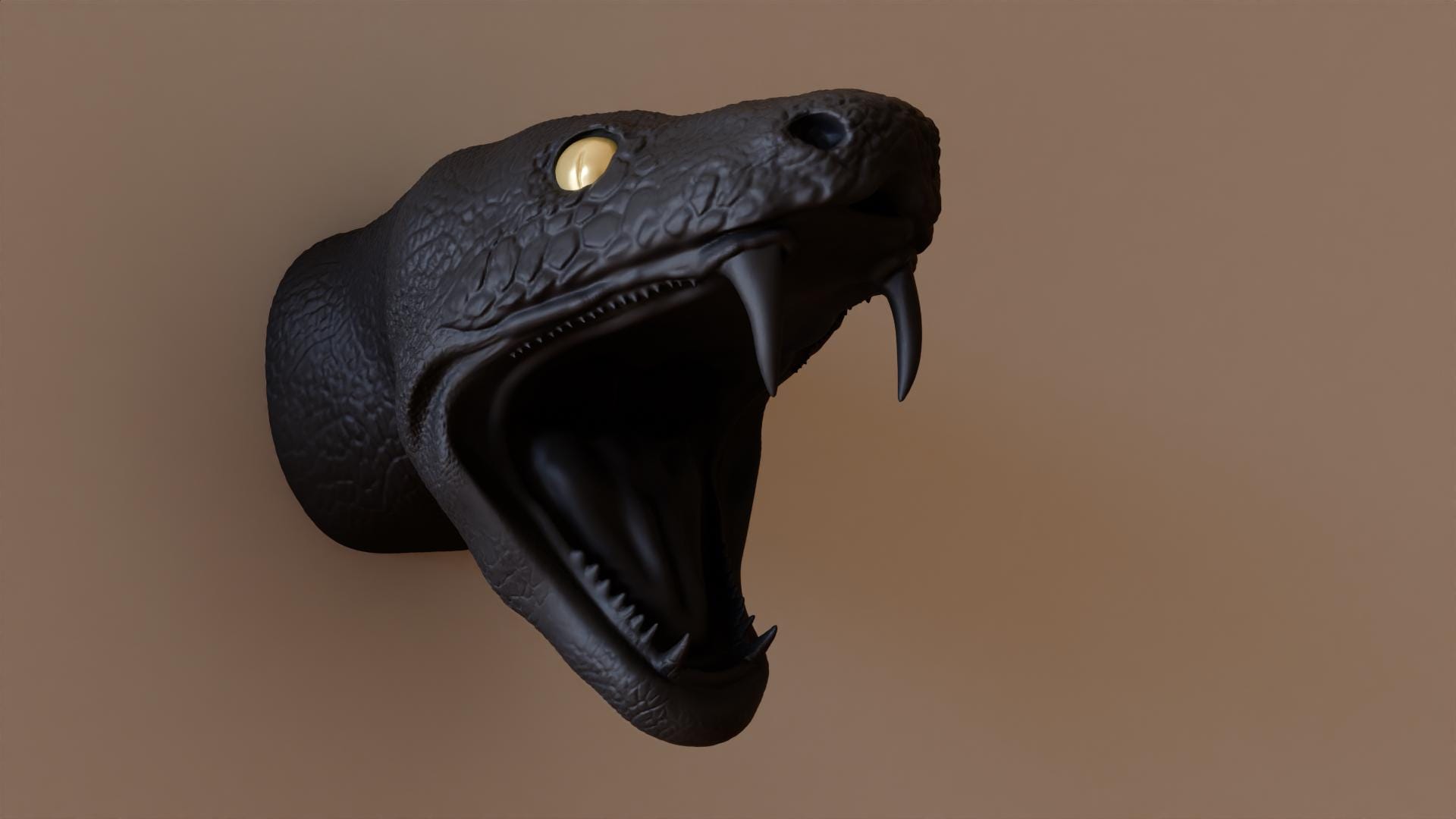 Anaconda Snake Head Wall Mount, Decor, Reptile Head, Head