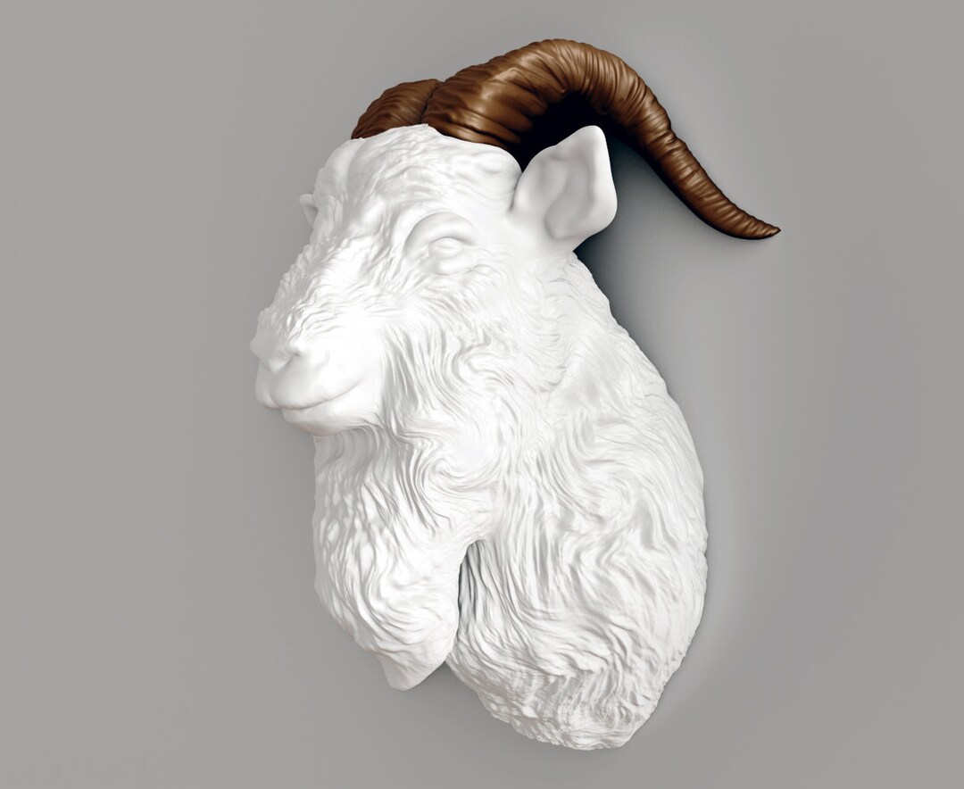 Goat Head Wall Mount Farm Decor Farm Animal Decor Etsy