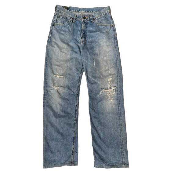 DENIME 90年代 W38 L34 30x30 Vintage 90s Lee Rider Sanforized Half Selvedge Distressed