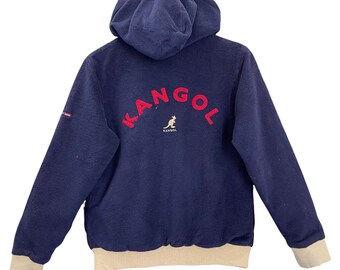 Pick!! Vintage Kangol Fullzip Hoodies Kangol Sweathirt Kangol Sport Printed Big Back Logo Sweater Size S