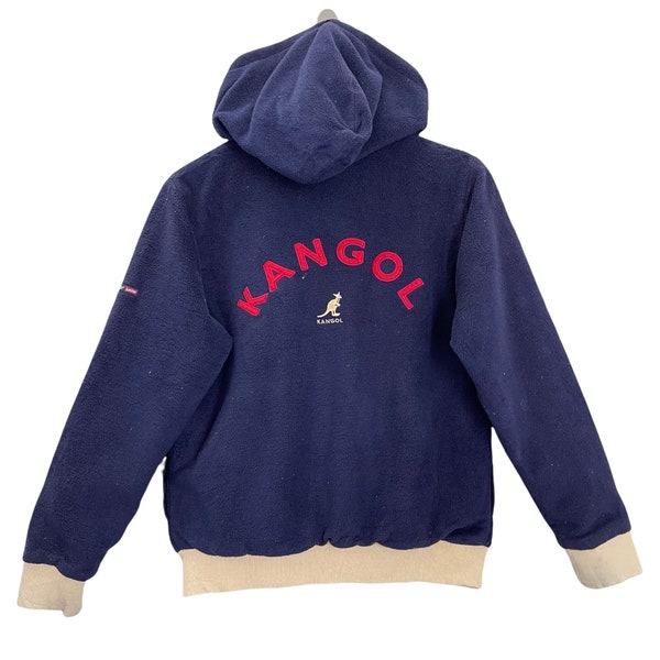 Pick!! Vintage Kangol Fullzip Hoodies Kangol Sweathirt Kangol Sport Printed Big Back Logo Sweater Size S