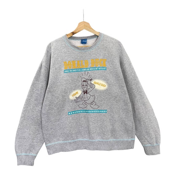 Pick Donald Duck Big Logo Crewneck Sweatshirt Donald Duck Sweater Donald Duck Big Logo Printed Sweatshirt Size M Etsy Canada