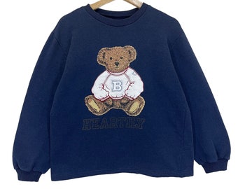 CHOIX !! Sweat-shirt ras du cou HEARTILY BEAR Pull avec grand logo Heartily Bear Sweat-shirt ras du cou Heartily Bear Taille S