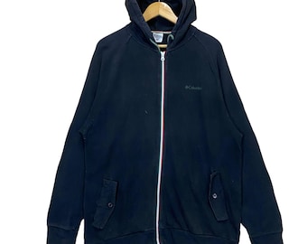 Pick!! Vintage Columbia Zipper Hoodie Columbia Sweater Columbia Outdoor Small Logo Fullzip Hoodie Size L