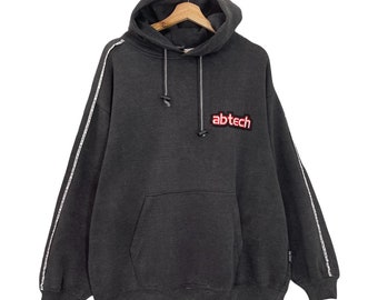 Pick!! Vintage Ab-Tech Small Logo Hoodies Ab-Tech Sweater Ab-Tech Embroidered Small Logo Pullover Hoodies Size XL