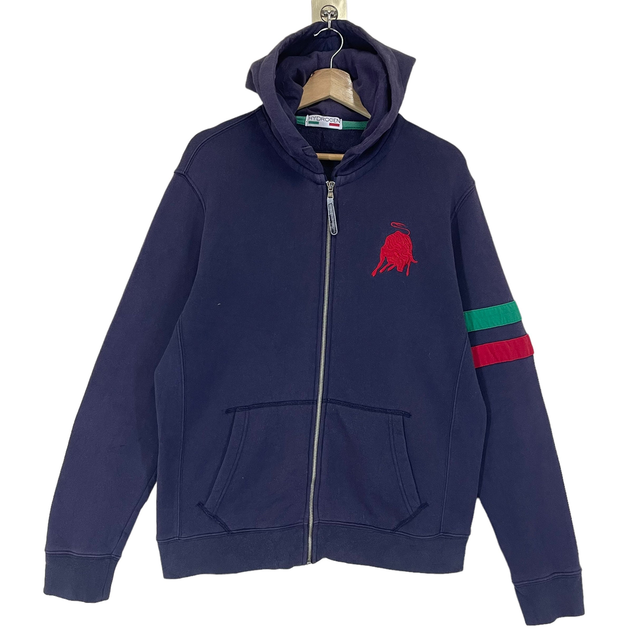 Pickk!! Vintage Hydrogen Zipper Hoodies Hydrogen Sweater Hydrogen Big Logo Fullzip Hoodies Size M