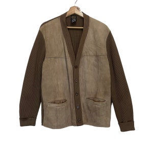 PICK! Vintage 90s St Micheal Half Suede Leather Jacket St Micheal Jacket Size M