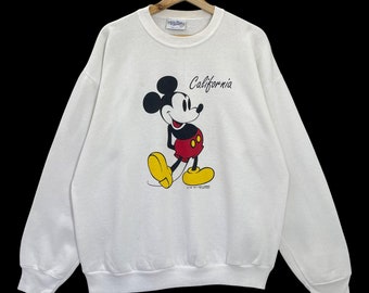 Pick!! Vintage 90s Mickey Mouse Crewneck Sweatshirt Mickey Sweater Mickey Mouse Big Logo Printed Pullover Crewneck Sweatshirt Size L