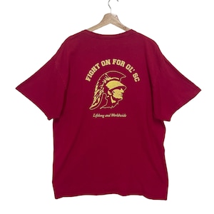 Pick!! Vintage 90s University of Southern California Tee University Southern California Tshirt USC Trojan Big Logo Tees Size L