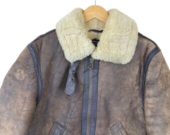 Pick!! Vintage 90s Type B-3 Schott Bros Inc Leather Jacket Schott