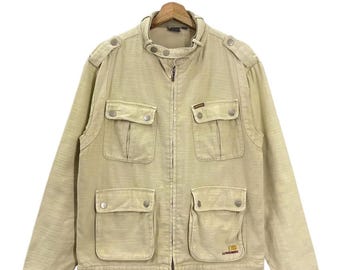 Pick!! Vintage Y2k Alphanumeric Multipocket Workwear Jacket Size M