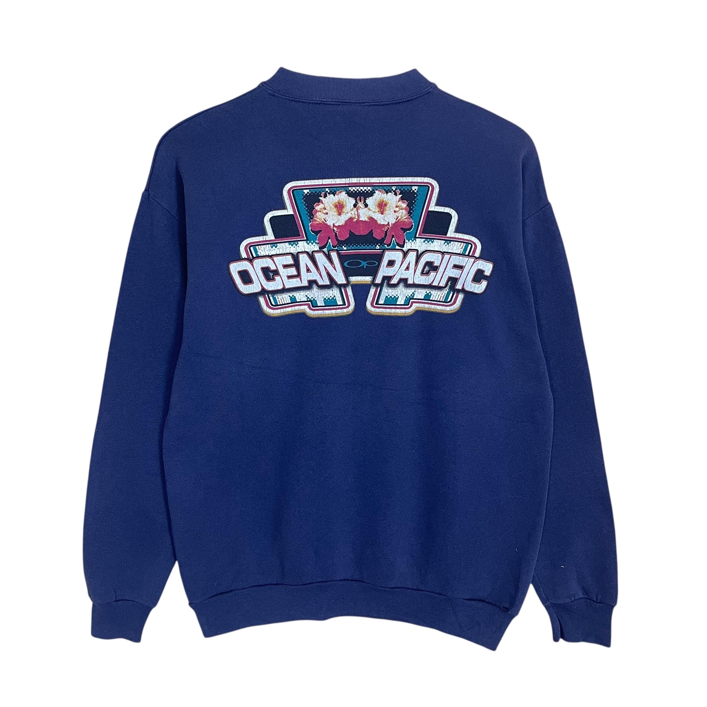 【90s】Ocean Pacific 総柄　スウェット PICK!! Vintage 90s Ocean Pacific Surf Crewneck Sweatshirt Ocean