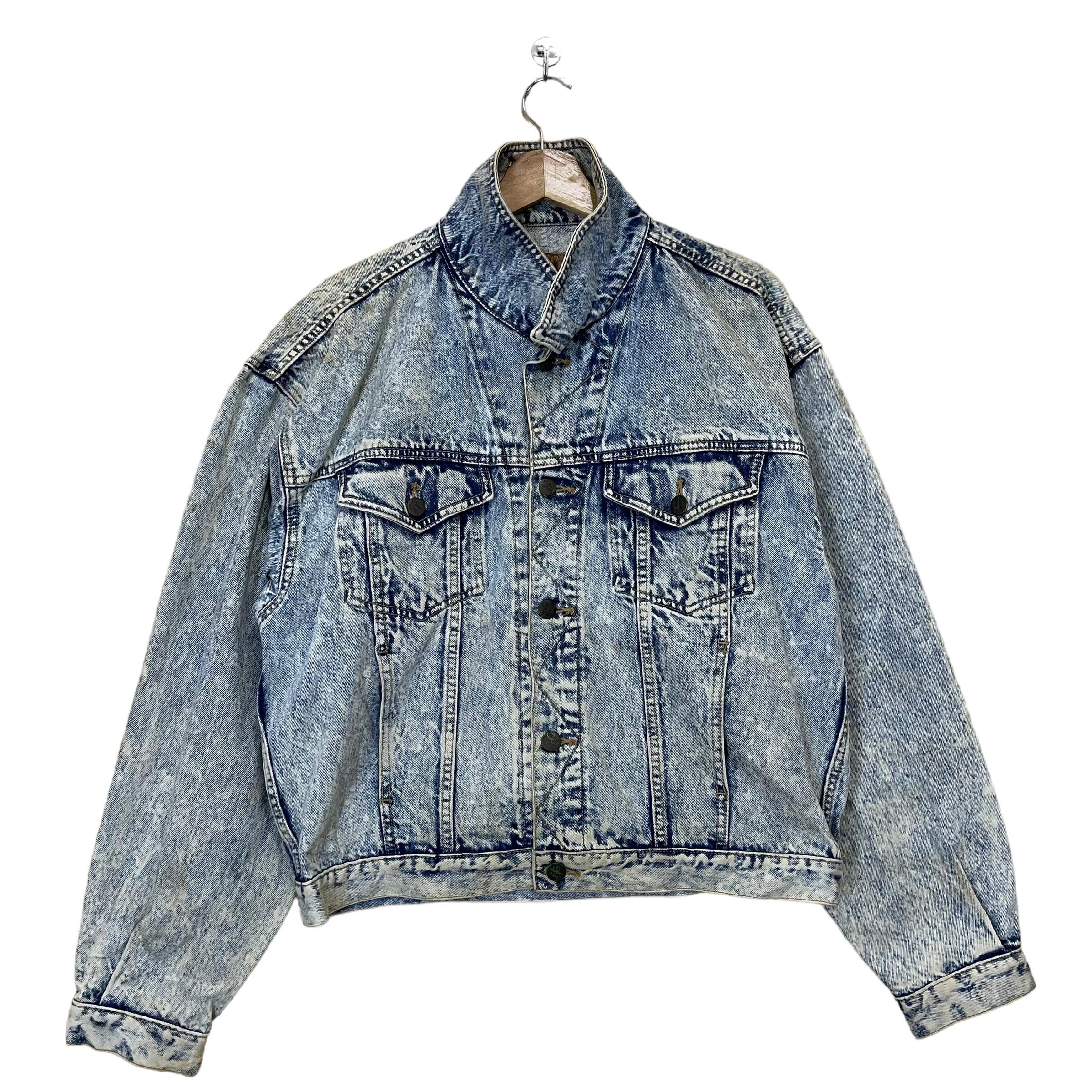 RARE!! Vintage 90s Gold Rush by Edwin Acid Wash Trucker Denim