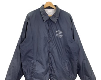 Pick!! Vintage 90s Pizza of Death Record Windbreaker Coach Button