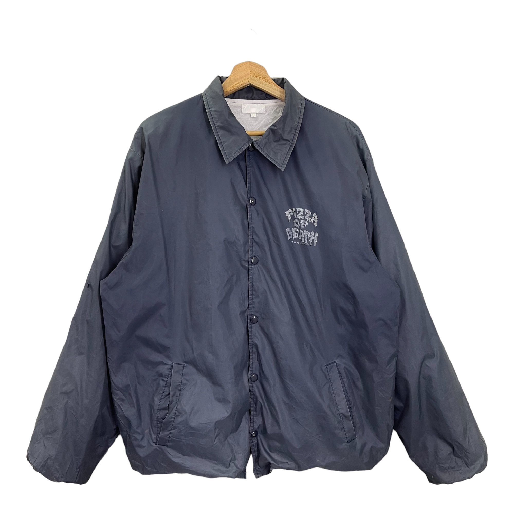 Pick!! Vintage 90s Pizza of Death Record Windbreaker Coach Button