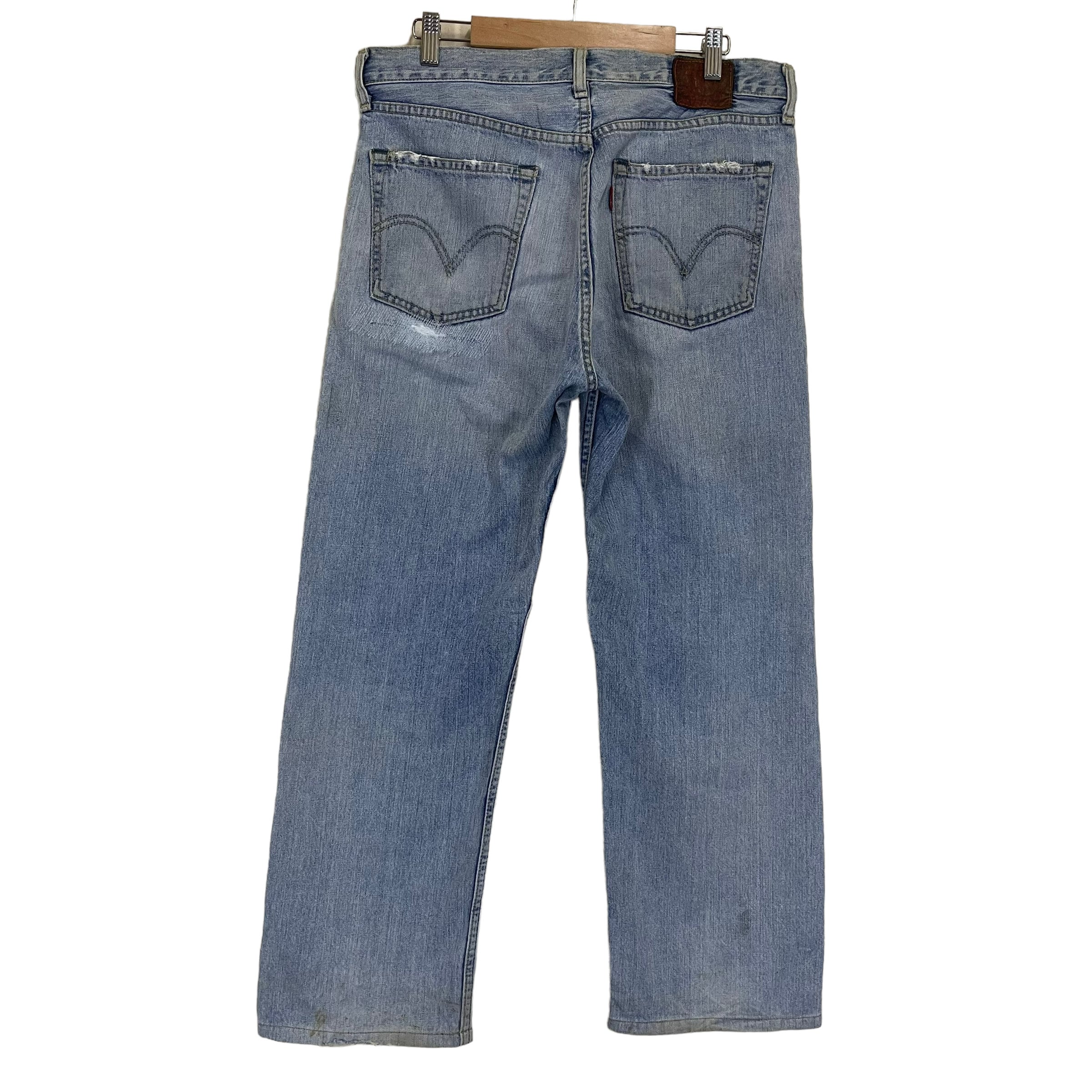 32x28 Vintage 90s Levis 503 Denim Faded Blue Jeans 1990s Levis 503
