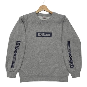 Pick!! Wilson Spellout Logo Crewneck Sweatshirt Wilson Sweater Wilson Printed Crewneck Sweatshirt Size S