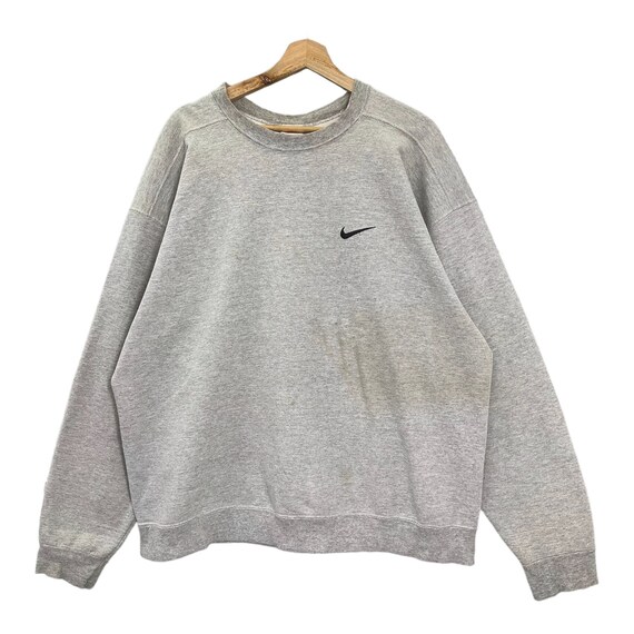 Gray nike crewneck sweatshirt sales