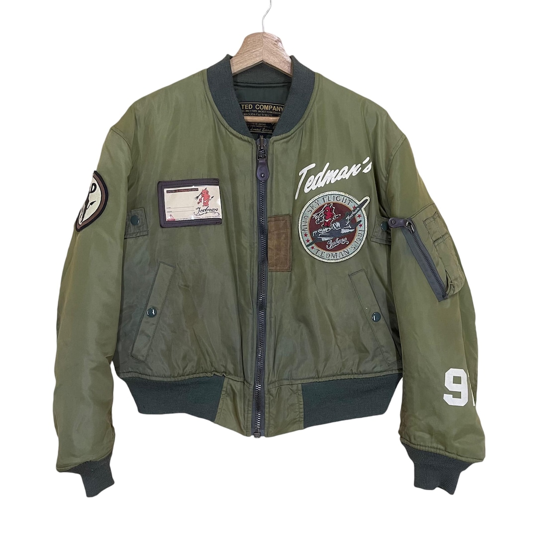 Ted Company Teddy D.I.V. ミリタリージャケット Lサイズ Vintage 90s Ted Company MA-1 Type Jacket Ted Man Mid Sky Flight