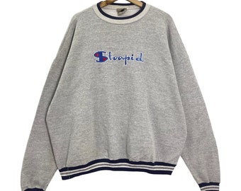 Rare!! Vintage 90s Stoopid Skateboard Crewneck Sweatshirt Stoopid Skaterboards Sweatshirt Stoopid Skate Big Logo Crewneck Sweatshirt Size M