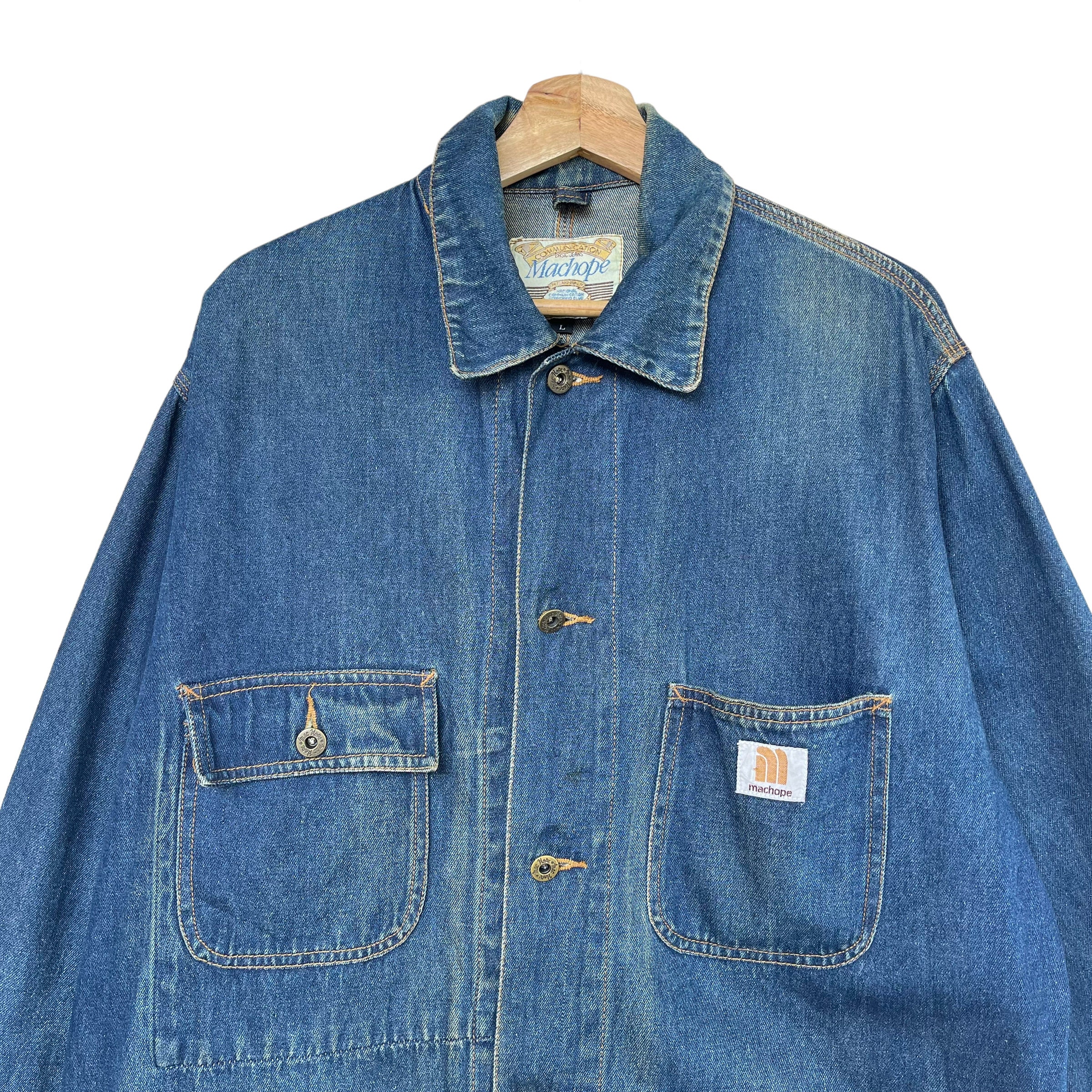 Pick!! Vintage 80s Machope Chore Jeans Jacket Machope Chore Button