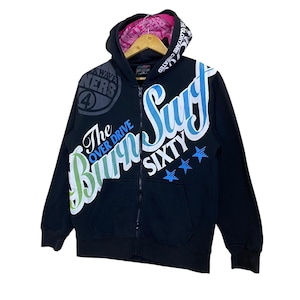 Pick!! The Overdrive Burn Surf Sixty Zipper Hoodie Oblo Design Big Logo Printed Fullzip Hoodie Size M