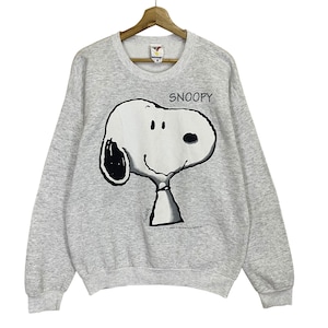 Pick!! Vintage 90s Snoopy Big Logo Crewneck Sweatshirt Snoopy Sweater Snoopy Big Logo Printed Crewneck Sweatshirt Size M