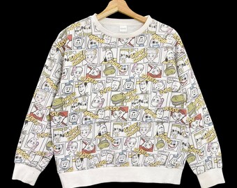 Wähle!! Toy Story Sweatshirt mit Rundhalsausschnitt Toy Story Pullover Toy Story Fullprint Bedrucktes Sweatshirt Rundhalsausschnitt Size S