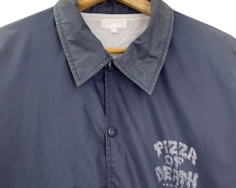 Pick!! Vintage 90s Pizza of Death Record Windbreaker Coach Button