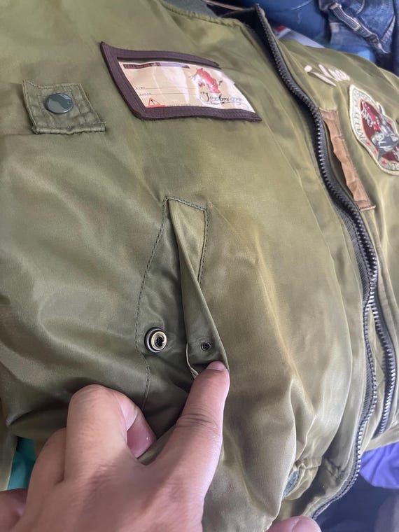 Vintage 90s Ted Company MA-1 Type Jacket Ted Man Mid Sky Flight