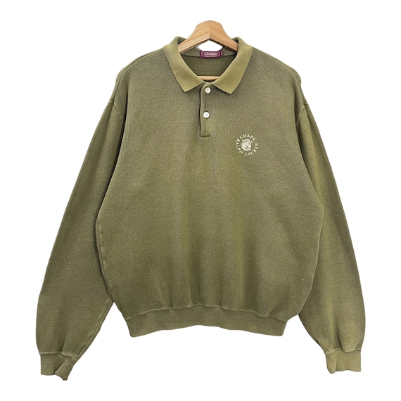 RARE Vintage 90s Chaps Ralph Lauren Collar Sweatshirt Chaps Sweater Chaps Small Logo Collar Sweatshirt Baggy Size M Etsy UK