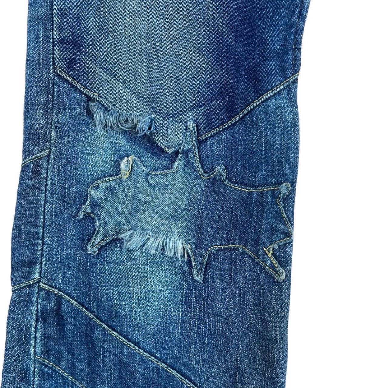 Undercover Patchwork Bootcut Denim Undercover Faded Blue Patchwork