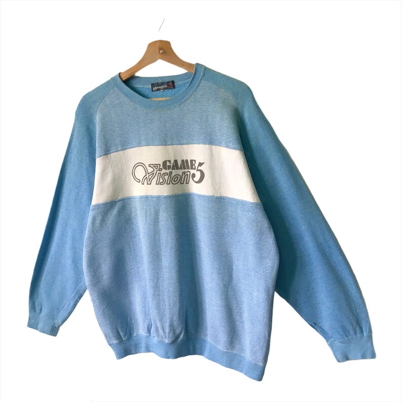 Pick! Vintage 90s Games Vision 5 Crewneck Sweatshirt Games Vision 5 Sweater Games Vision 5 Spellout Sweatshirt Size L