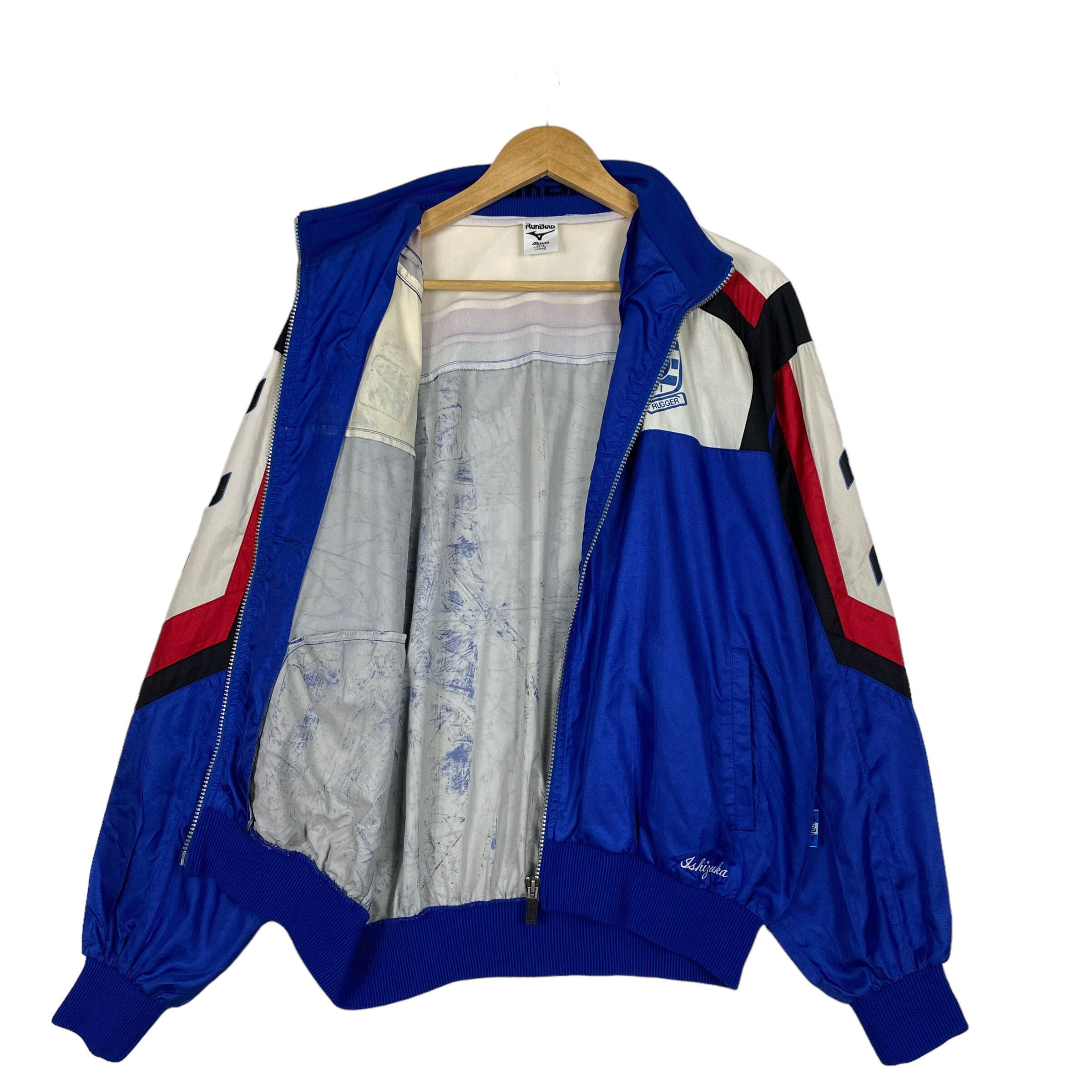 Vintage Runbird Mizuno Made in Japan Colour Block Zipper Jacket